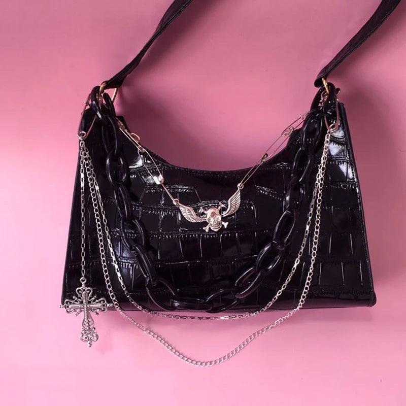 Midnight Chains Shoulder Bag