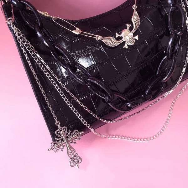 Midnight Chains Shoulder Bag