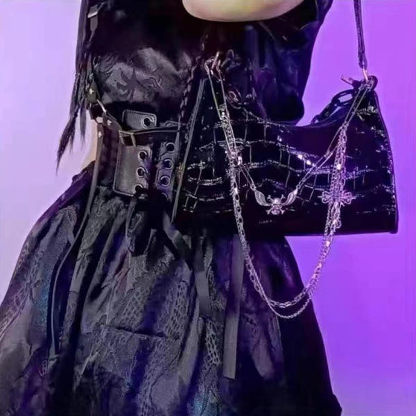 Midnight Chains Shoulder Bag